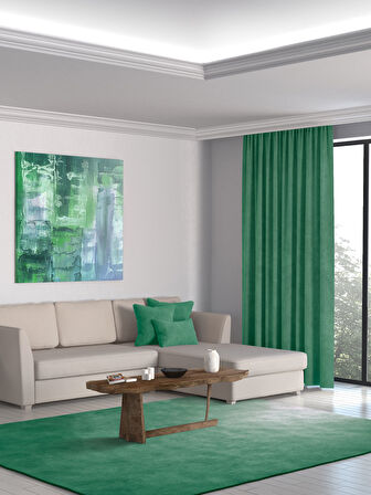 Home Daily Series Zümrüt Yeşili Ada Fon Perde