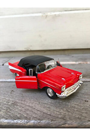 Welly 1957 Chevrolet Bel Air Diecast Metal Araba Model Araba Oyuncak Araba Çek Bırak Araba 12 Cm