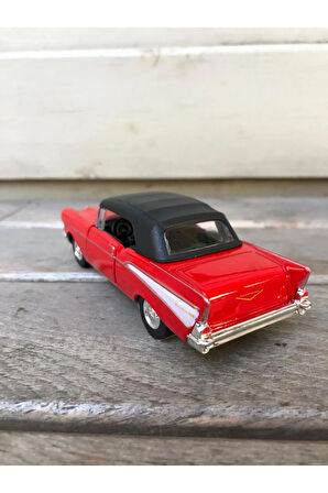 Welly 1957 Chevrolet Bel Air Diecast Metal Araba Model Araba Oyuncak Araba Çek Bırak Araba 12 Cm