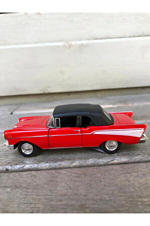 Welly 1957 Chevrolet Bel Air Diecast Metal Araba Model Araba Oyuncak Araba Çek Bırak Araba 12 Cm
