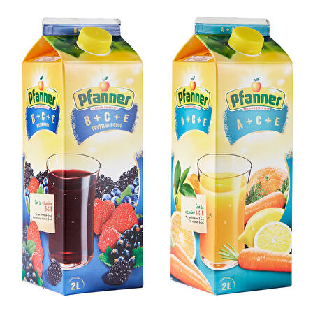 Pfanner 2 lt A+C+E ve B+C+E Meyve Suyu 2 li Paket