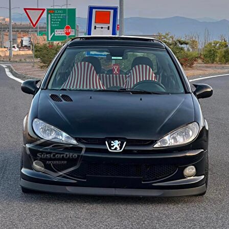 Peugeot 206 206+ 1998-2012 Uyumlu Üniversal Astra H lip Esnek Ön Lip 2 Parça Tampon Altı Dil Karlık Ön Ek