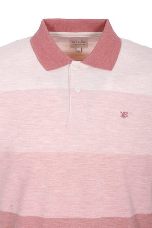 Erkek Polo Yaka Tişört Nar Çiçeği %100 Pamuk Slim Fit Ribanalı Kol Baskılı T-shirt NCS JEANS 1248