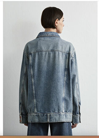 Regular Fit Kadın Jean Ceket