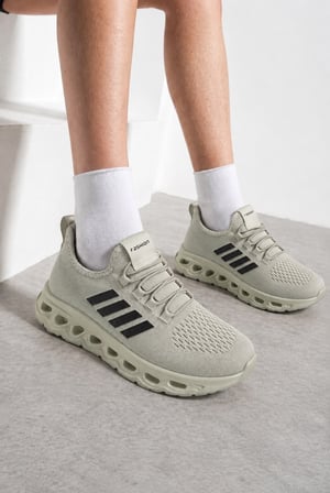 Unisex Spor Ayakkabı Şeritli Bağcıksız Hava Alan Ultra Rahat Hafif Taban Sneaker 125