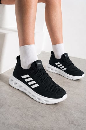 Unisex Spor Ayakkabı Şeritli Bağcıksız Hava Alan Ultra Rahat Hafif Taban Sneaker 125