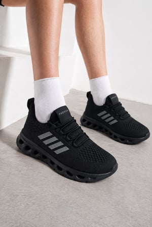 Unisex Spor Ayakkabı Şeritli Bağcıksız Hava Alan Ultra Rahat Hafif Taban Sneaker 125