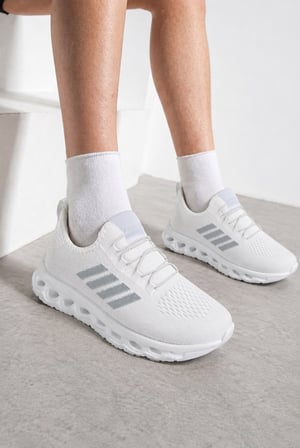 Unisex Spor Ayakkabı Şeritli Bağcıksız Hava Alan Ultra Rahat Hafif Taban Sneaker 125