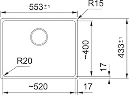 Franke Mrg 210/110-52 Nero Tezgah Altı/sıfır Maris Granit Eviye 125.0688.487