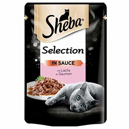 Sheba Pouch Somonlu Yetişkin Kedi Konservesi  6 Adet  85 Gr 