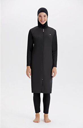 Adasea 1250 Siyah  2 Li  Tasarım Tesettür Mayo