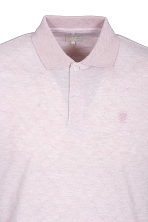 Erkek Polo Yaka Tişört Nar Çiçeği Dokulu %100 Pamuk Slim Fit Ribanalı Kol T-shirt NCS JEANS 1250