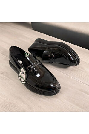 Siyah Rugan Poli Taban Dügün Nişan Erkek Ayakkabı SİYAH RUGAN / 42