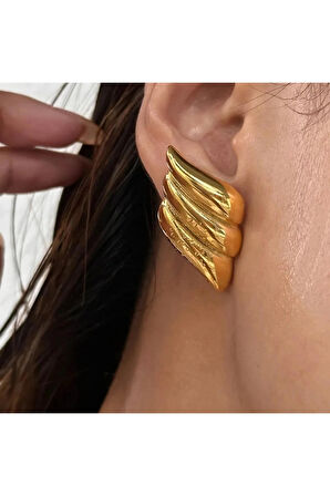 Hailey Vintage Wing Gold Küpe