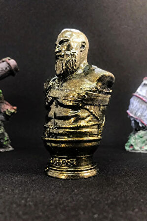 God Of War Kratos Büst 10cm - Gold Efekt