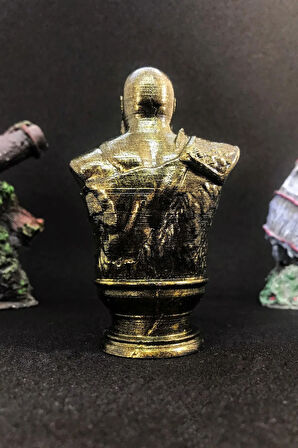 God Of War Kratos Büst 10cm - Gold Efekt