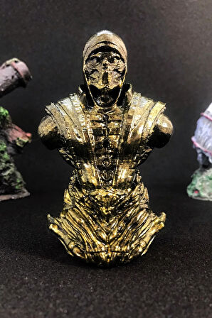 Mortal Kombat Scorpion Büst 10cm - Gold Efekt