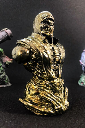 Mortal Kombat Scorpion Büst 10cm - Gold Efekt