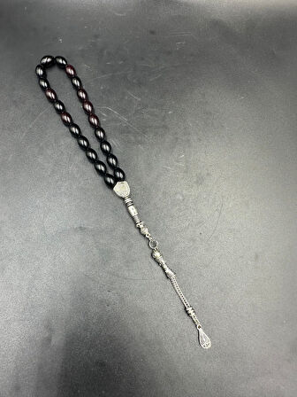 Alpaka YPüskül  Ateş Kehribar Tespih