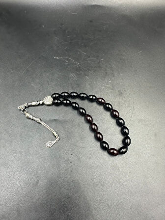 Alpaka YPüskül  Ateş Kehribar Tespih