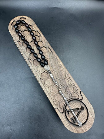 Alpaka YPüskül  Ateş Kehribar Tespih