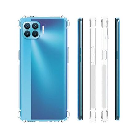 Smcase Oppo Reno4 Lite Kılıf Lüks Darbe Korumalı Silikon  Nano Ekran Koruyucu