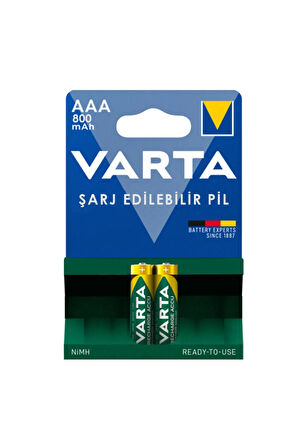 VARTA NI-MH 1.2V 800 MAH HR03 AAA ŞARJLI 2Lİ İNCE KALEM PİL (81)