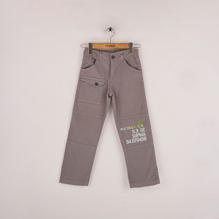 Mutlu Baskılı Gabardin Erkek Çocuk  Pantolon