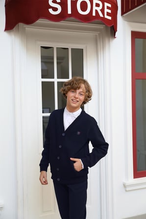 Mutlu Kids Şardonlu Önden Düğmeli Erkek Çocuk Hırka