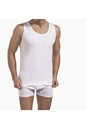 Erkek Beyaz Atlet 6'lı Paket Atlet % 100 Pamuk