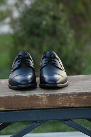 Erkek Mevsimlik Kundura Hakiki Deri  Kauççuk Taban Bağlı