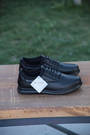 Erkek Hakiki Deri Kışlık Dış Deri Kauççuk Taban Sportif Ortobetik Sneaker