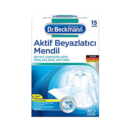 Dr. Beckmann Aktif Beyazlatıcı Mendil 15'li