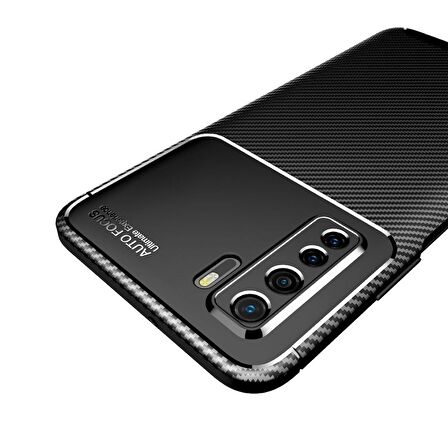 Smcase Huawei P40 Lite 5g Kılıf Negro Karbon Desenli Silikon
