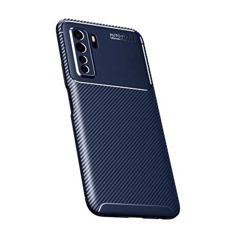 Smcase Huawei P40 Lite 5g Kılıf Negro Karbon Desenli Silikon