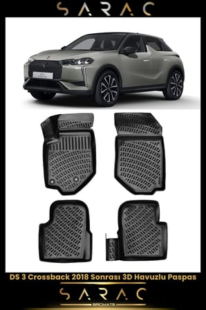 Ds3 Crossback 2022 Model Araca Özel 3d Havuzlu Paspas