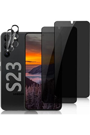 Samsung Galaxy S23 Hayalet Nano Ekran Koruyucu (ince Ve Esnek ) Ve Kamera Koruyucu Lens ( Hd Lens)