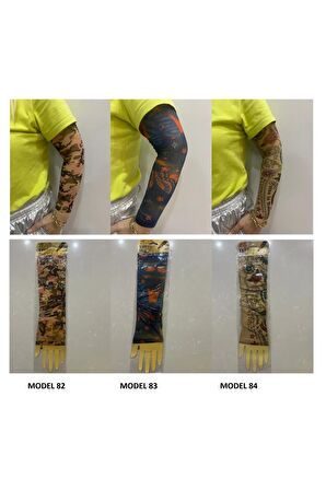 Kızlar Serisi 3 çift 6 adet Giyilebilir Dövme Sleeve tattoo  Set28