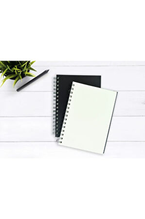 Gezegen Desenli Çizgisiz Spiral Defter