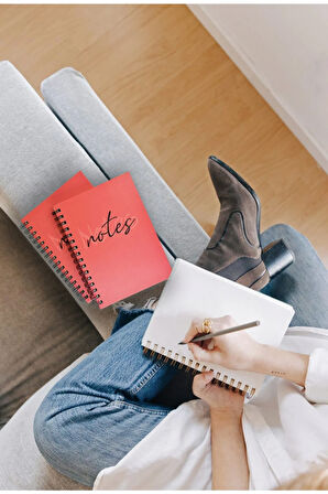 Notes Yazılı Çizgisiz Spiral Defter