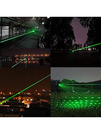 YL-303 Yeşil Lazer Pointer 1000MW Yüksek Güçlü Şarjlı Lazer Işaretliyici 15 Km Menzilli Anahtar Emniyetli