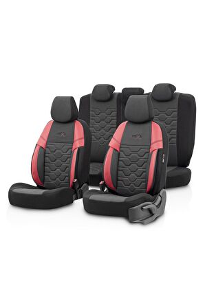 Hexa Design Universal Seat Cover Red-black