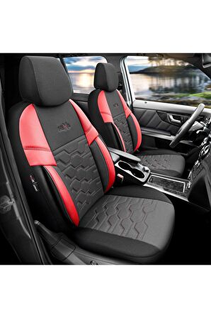 Hexa Design Universal Seat Cover Red-black