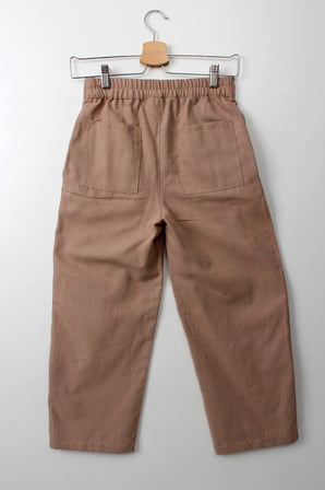Kız Çocuk Yüksek Bel Düğmeli Gabardin Kumaş Pantolon Rahat Ve Şık Tasarım 9-14 Yaş