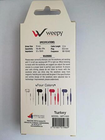 Weepy Music Earphone (Kulaklık)