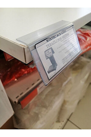 18 Mm Sunta Ve Ahşap Raflar İçin Raf Önü Fiyat Etiketlik 100 Cm - Pvc Etiketlik