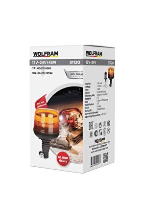 Ledli Döner Lamba Körüklü 12 Volt 48watt