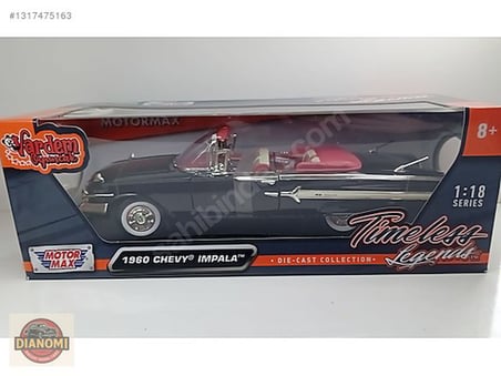 Motormax 1:18 1960 Chevrolet İmpala Diecast Model Araba