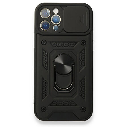 Gpack Apple iPhone 12 Pro Kılıf Tank Aramid Sürgülü Vega Yüzüklü
