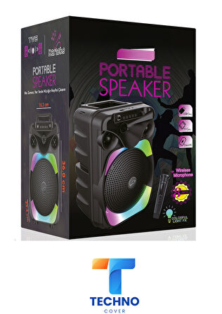 Bluetooth Özellikli Ses Bombası 8 Inch Mikrofonlu Speaker (KLN-170)